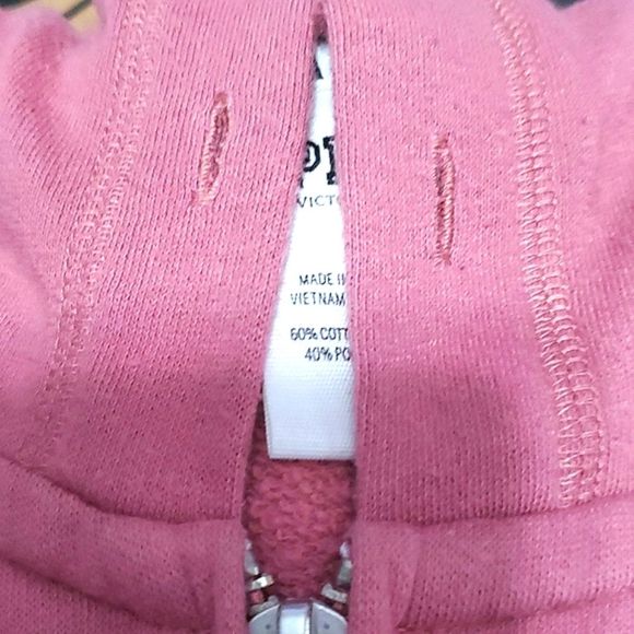 PINK Mauve Soft Comfy Long Sleeve Lounging Zippered Sweater Hoodie - Picture 8 of 8